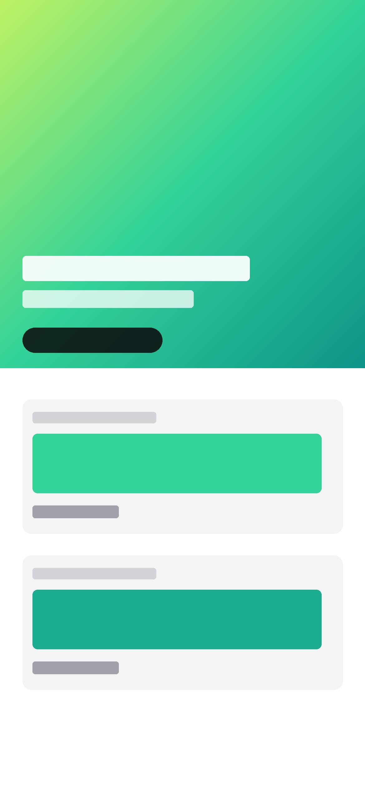 Fintra onboarding on mobile, step one of three