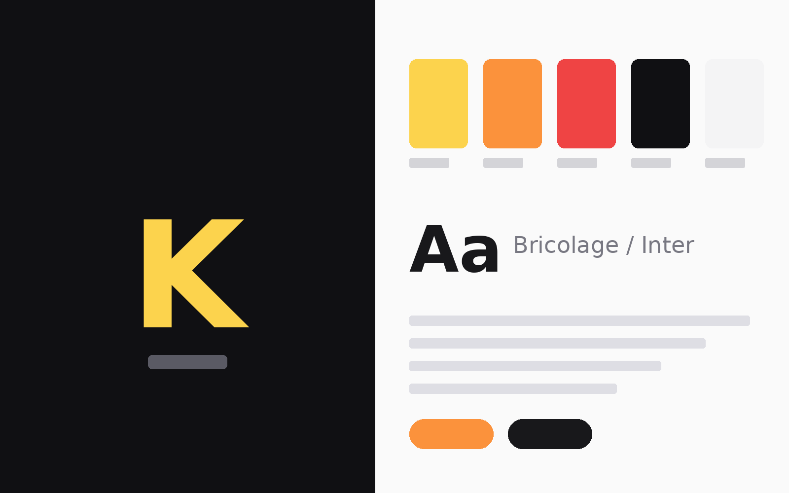 Kula Coffee's identity system: monogram, colour palette, and typefaces